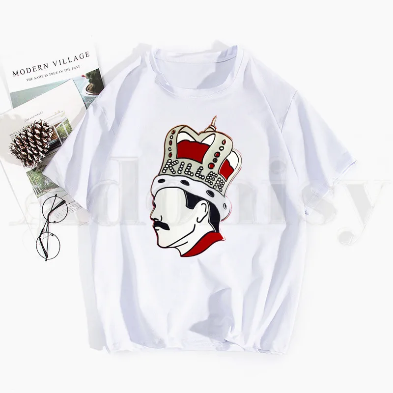Freddie Mercury The Queen Band Art Rock Hipster New 90 's Short Sleeve Print Clothing Women's T-Shirt Harajuku Graphic Clothing
Freddie Mercury The Queen Band Art Rock Hipster New 90 's Short Sleeve Print Clothing Women's T-Shirt Harajuku Graphic Clothing