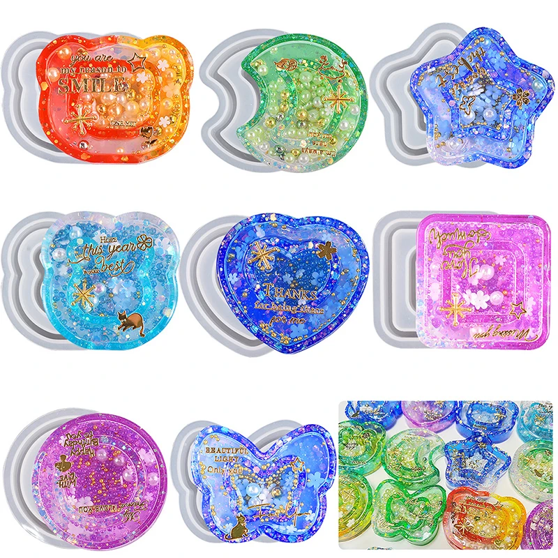 1 Piece New And High Quality Double Layer Cute Shape Quicksand Ornament Silicone Mold Moon Star Bear Rabbit Style Keychain Mold
1 Piece New And High Quality Double Layer Cute Shape Quicksand Ornament Silicone Mold Moon Star Bear Rabbit Style Keychain Mold