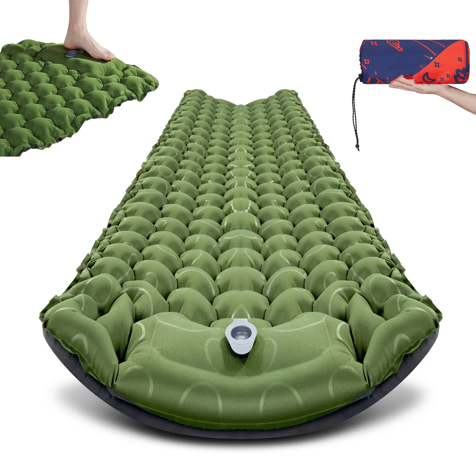 Self-Inflating Sleeping Pad, 79” x 28” Portable Roll up Camping Mats with Removable Waterproof Self-Inflating Mattress Toppe
Self-Inflating Sleeping Pad, 79” x 28” Portable Roll up Camping Mats with Removable Waterproof Self-Inflating Mattress Toppe