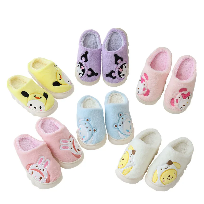 Kawaii Sanrioed Kuromi Mymelody Cinnamorol Kitty Onpompurin Pochacco Fall Winter Plush Warm Slippers Christmas Birthday Gifts
Kawaii Sanrioed Kuromi Mymelody Cinnamorol Kitty Onpompurin Pochacco Fall Winter Plush Warm Slippers Christmas Birthday Gifts