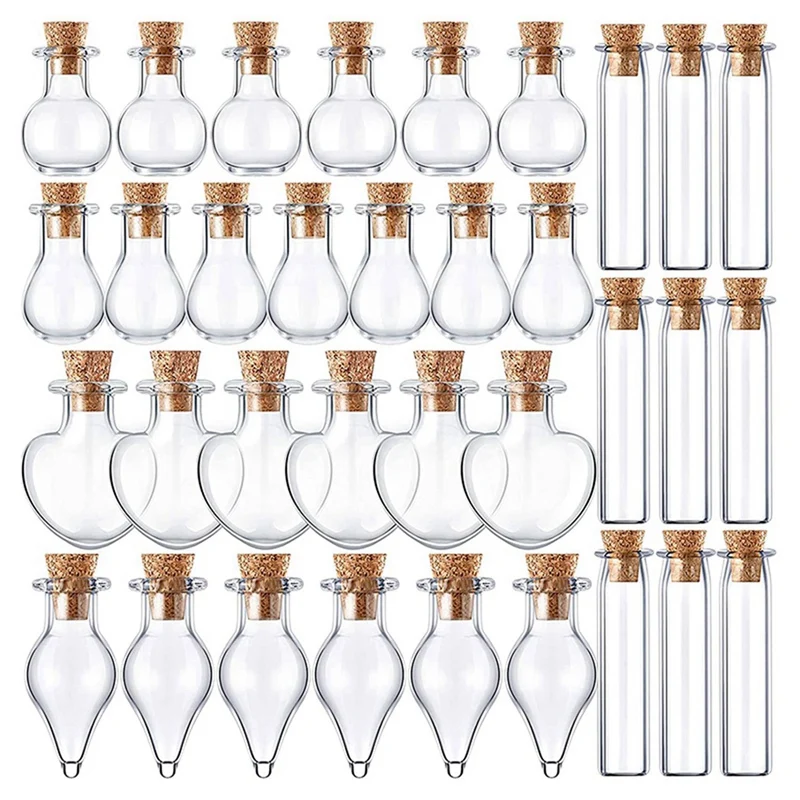 100 Pieces Small Mini Glass Jars Bottles With Cork Stoppers 5 Shapes Tiny Wishing Drifting Bottle Crafts DIY Projects
100 Pieces Small Mini Glass Jars Bottles With Cork Stoppers 5 Shapes Tiny Wishing Drifting Bottle Crafts DIY Projects