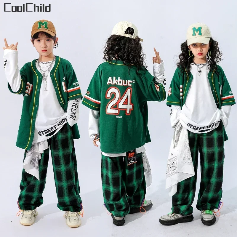 Boys Hip Hop Baseball Jacket Plaid Joggers Pants Girls Street Dance Cool Coat Streetwear Children Jazz Clothes Set Kids Costumes
Boys Hip Hop Baseball Jacket Plaid Joggers Pants Girls Street Dance Cool Coat Streetwear Children Jazz Clothes Set Kids Costumes