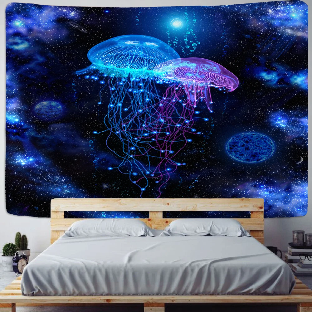 Jellyfish Psychedelic 3D Printed Tapestry Hippie Fantasy Colorful Art Tapestry Mandala Bohemian Family Dormitory Wall Decoration
Jellyfish Psychedelic 3D Printed Tapestry Hippie Fantasy Colorful Art Tapestry Mandala Bohemian Family Dormitory Wall Decoration