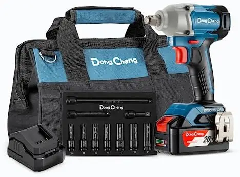 Max Brushless Cordless Wrench,1/2 inch Gun,360 ft-lbs(488N.m),with 7pcs Deep Sockets,3pcs Extension Bars, 4.0Ah Li-ion Batter
Max Brushless Cordless Wrench,1/2 inch Gun,360 ft-lbs(488N.m),with 7pcs Deep Sockets,3pcs Extension Bars, 4.0Ah Li-ion Batter
