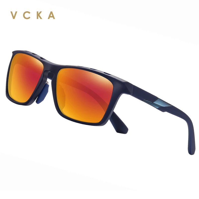 

Солнцезащитные очки VCKA TR90 для мужчин и женщин, прямоугольные светильник кие поляризационные, TAC-толщина 1,1 мм, для вождения, спорта