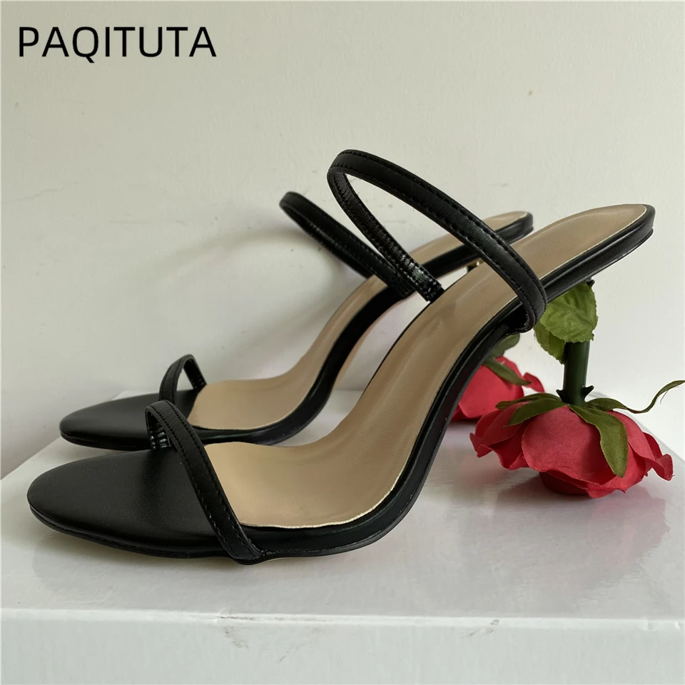 Rose Flower Strange High Heel Mules For Girls Sexy Narrow Band Genuine Leather Slingbacks Women Sandals Summer
Rose Flower Strange High Heel Mules For Girls Sexy Narrow Band Genuine Leather Slingbacks Women Sandals Summer