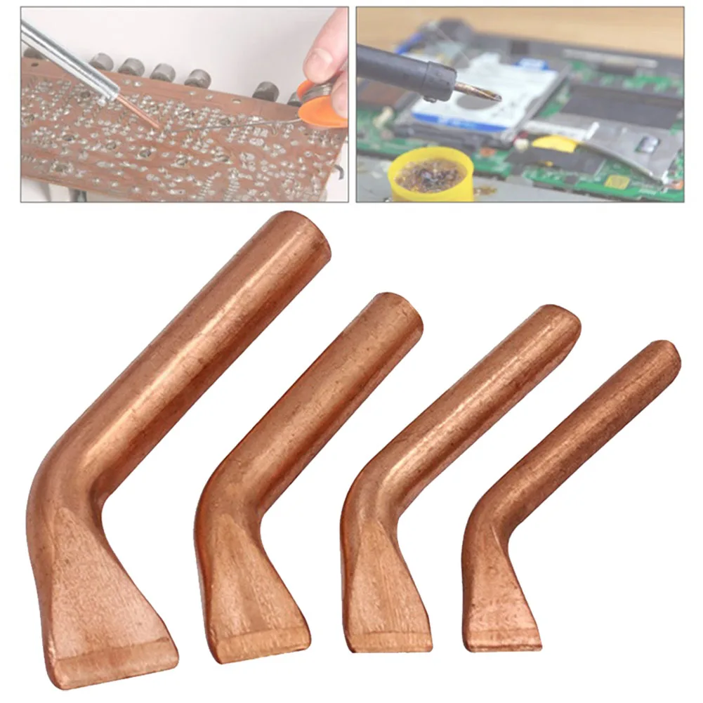 4PCS 75-200W Soldering Iron Tip Bent Flat Head Pure Red Copper Iron Tips Electric Welding External Heat High Power Tip
4PCS 75-200W Soldering Iron Tip Bent Flat Head Pure Red Copper Iron Tips Electric Welding External Heat High Power Tip
