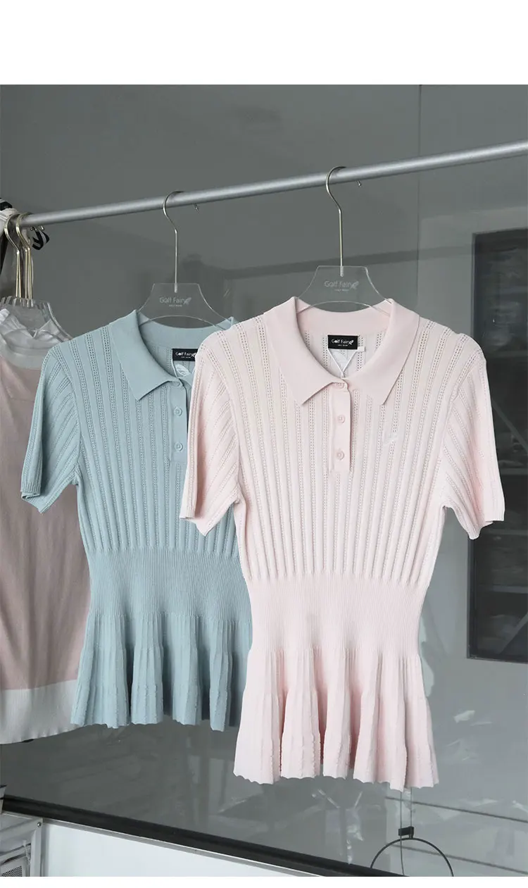 F**L** South Korea Imported Fabric Golf Women's Lapel Knitted Short-sleeved T-shirt Waist Thin Section Slim Slim Breathable Top
F**L** South Korea Imported Fabric Golf Women's Lapel Knitted Short-sleeved T-shirt Waist Thin Section Slim Slim Breathable Top