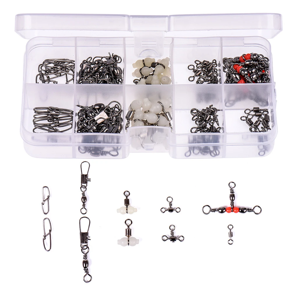 100pcs Fishing Snap Link Swivels Sea Carp Pike Rigs Terminal Tackle Rigs Diamond Double Buckle Luminous Swivel Pesca Tackle
100pcs Fishing Snap Link Swivels Sea Carp Pike Rigs Terminal Tackle Rigs Diamond Double Buckle Luminous Swivel Pesca Tackle