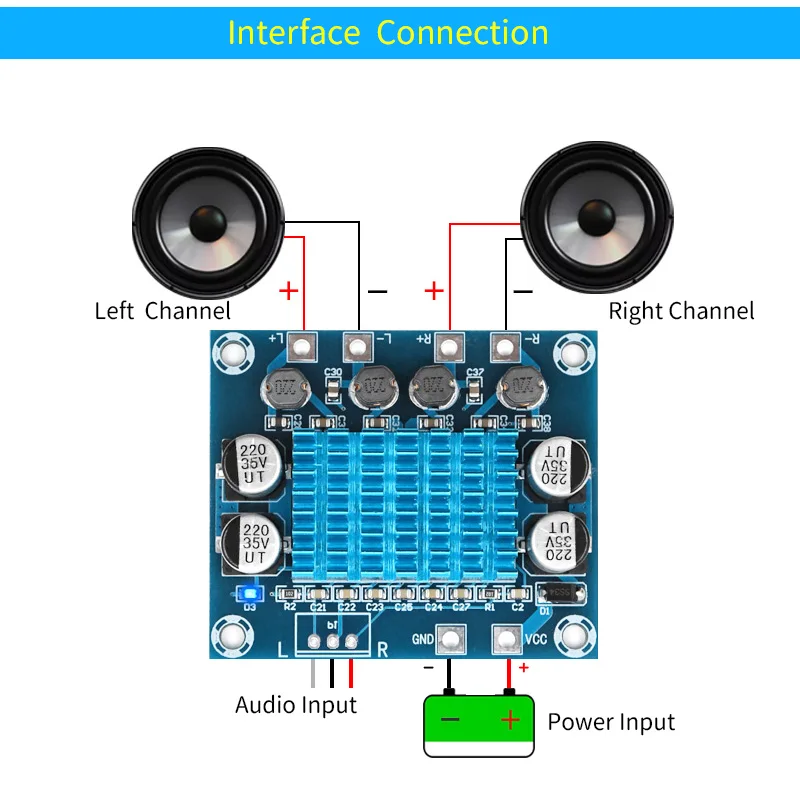 Усилитель звука UNISIAN TPA3110 Class-D цифровой Hi-Fi усилитель 30 Вт + Плата усилителя сделай
