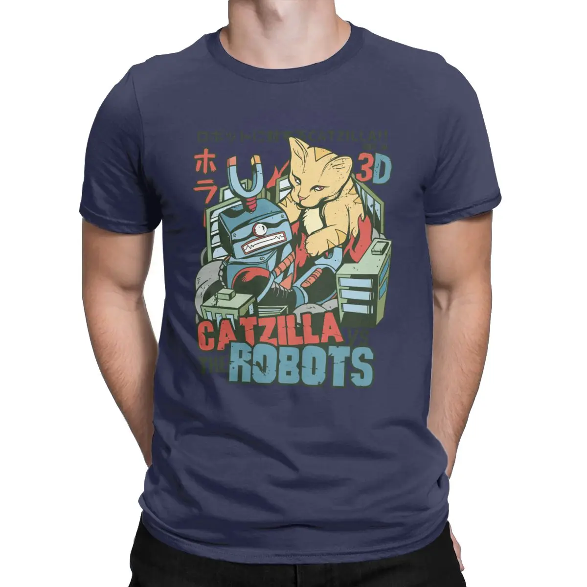 Catzilla Vs The Robots Men's shirt funny Vintage Tee Shirt Short Sleeve Crew Neck T-Shirts 100% Cotton Gift Idea Clothes
Catzilla Vs The Robots Men's shirt funny Vintage Tee Shirt Short Sleeve Crew Neck T-Shirts 100% Cotton Gift Idea Clothes