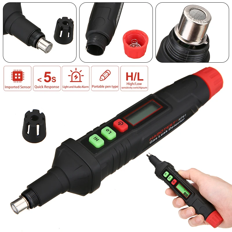 HT61 Portable PPM Gas Leak Detector Alarm Handheld Combustible Gas Detector Machine Pen Type Natural Gas Analyzer Monitor
HT61 Portable PPM Gas Leak Detector Alarm Handheld Combustible Gas Detector Machine Pen Type Natural Gas Analyzer Monitor