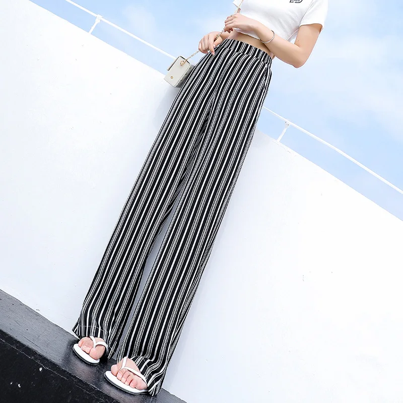 Wide leg pants women's 2022 new high waist drop feeling straight pants loose striped printed pants casual pants
Wide leg pants women's 2022 new high waist drop feeling straight pants loose striped printed pants casual pants