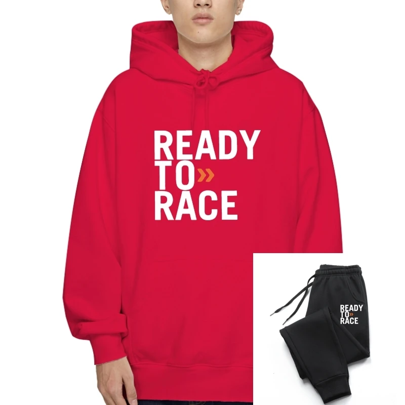 

Swag Men Pullover Ready To Race Print T-Sweatshirt Hoodies Plus Winter Novelty Hoody Enduro Cross Motocross Bitumen Bike Life Pu