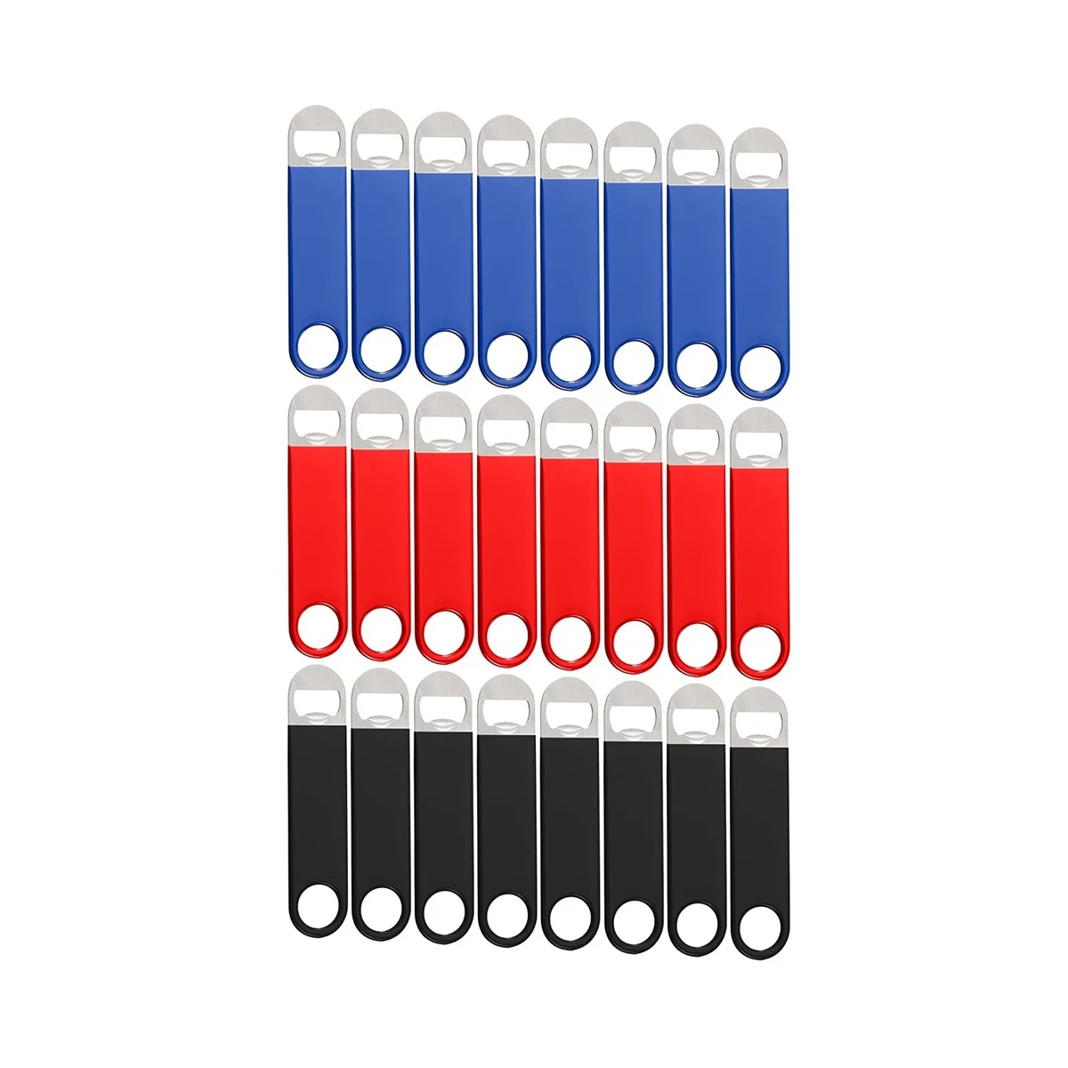 24PCS 7 Inch Flat Bottle Opener Bulk Stainless Steel Beer Openers for Bartender Bar Kitchen Restaurant ,Red+Black+Blue
24PCS 7 Inch Flat Bottle Opener Bulk Stainless Steel Beer Openers for Bartender Bar Kitchen Restaurant ,Red+Black+Blue