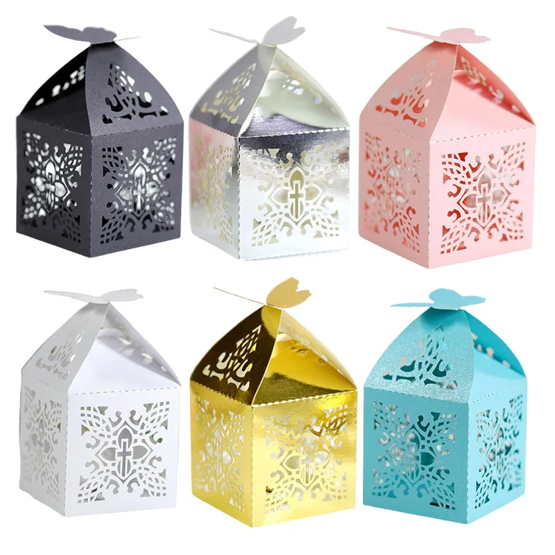50/100pcs Cross Candy Box Easter Butterfly Favor Gift Packaging Boxes With Ribbon Christianity Baptism Wedding Christening Decor
50/100pcs Cross Candy Box Easter Butterfly Favor Gift Packaging Boxes With Ribbon Christianity Baptism Wedding Christening Decor
