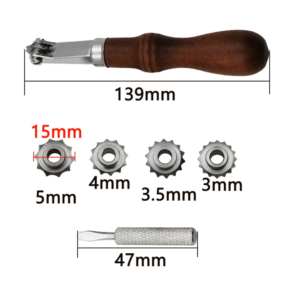 Durable Leather Craft Kit 1 Set 14.5cm/5.71\" Long 2.6cm/1.03\" Diameter 3-6mm 4pcs Rollers For Auxiliary Punch
Durable Leather Craft Kit 1 Set 14.5cm/5.71\" Long 2.6cm/1.03\" Diameter 3-6mm 4pcs Rollers For Auxiliary Punch