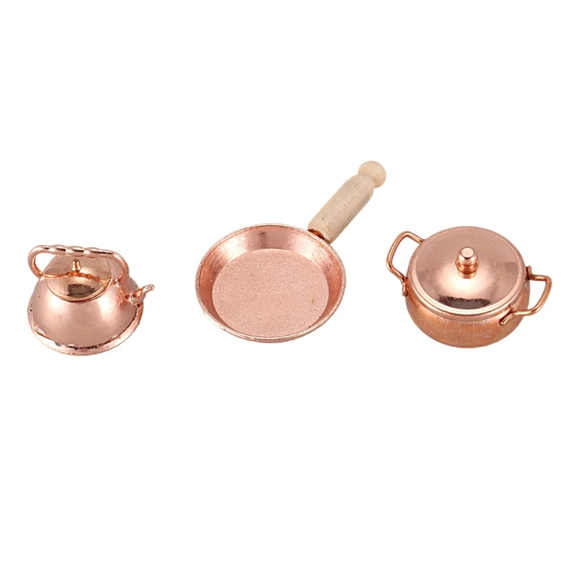 3Pcs/Set Dollhouse Miniature Frying Pan Cooking Pot Kettle Cookware Kitchen Cooking Kit 1:12 Doll House Accessories
3Pcs/Set Dollhouse Miniature Frying Pan Cooking Pot Kettle Cookware Kitchen Cooking Kit 1:12 Doll House Accessories
