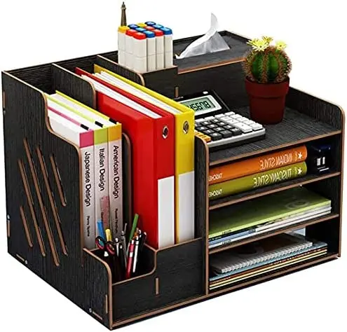 Wooden Desk Organizer with Drawer, Need to assemble, 39*29*28 cm, Office, Home, School(Black)
Wooden Desk Organizer with Drawer, Need to assemble, 39*29*28 cm, Office, Home, School(Black)