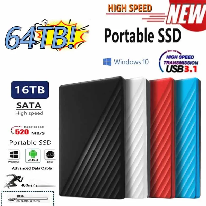 Внешний твердотельный накопитель M.2 SSD 1 ТБ высокоскоростной 8 ТБ 64 ТБ накопитель устройство Жесткий диск компьютер Портативный твердотельный накопитель мобильный жесткий диск
Внешний твердотельный накопитель M.2 SSD 1 ТБ высокоскоростной 8 ТБ 64 ТБ накопитель устройство Жесткий диск компьютер Портативный твердотельный накопитель мобильный жесткий диск