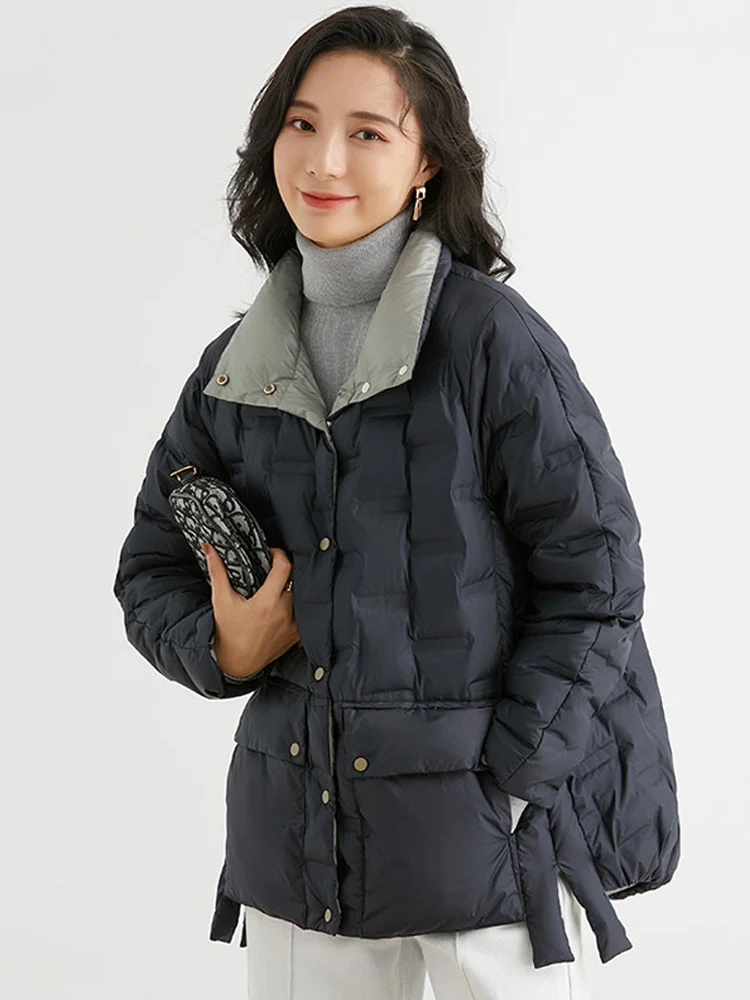 Janveny 2022 High Quality Ultra Light Down Coat Women Winter Loose Short Warm 90% White Duck Down Jacket Female Puffer Parkas
Janveny 2022 High Quality Ultra Light Down Coat Women Winter Loose Short Warm 90% White Duck Down Jacket Female Puffer Parkas