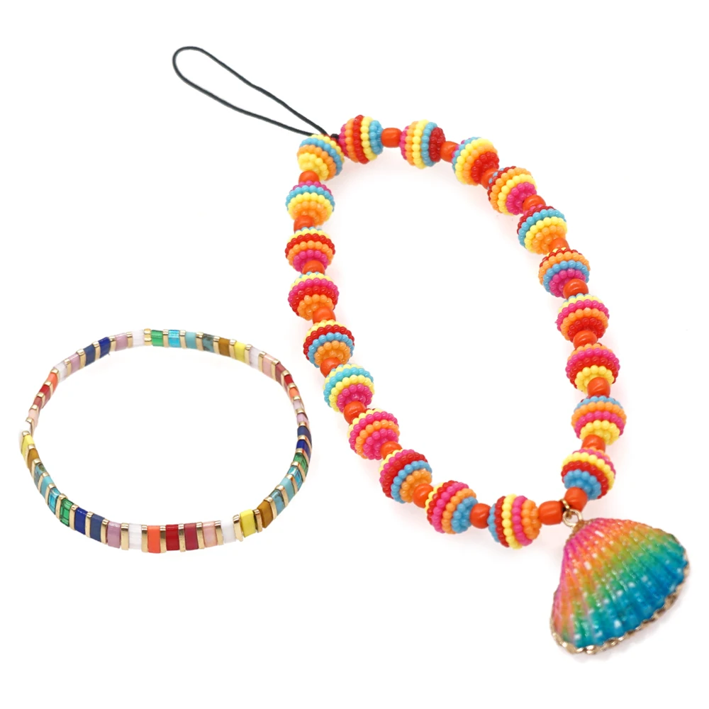 Summber Beach Shell Phone Charm Sets Imitation Shell Beaded Tellphone Chain Colorful Bracelet Fashion Jewelry for Women Men Gift
Summber Beach Shell Phone Charm Sets Imitation Shell Beaded Tellphone Chain Colorful Bracelet Fashion Jewelry for Women Men Gift
