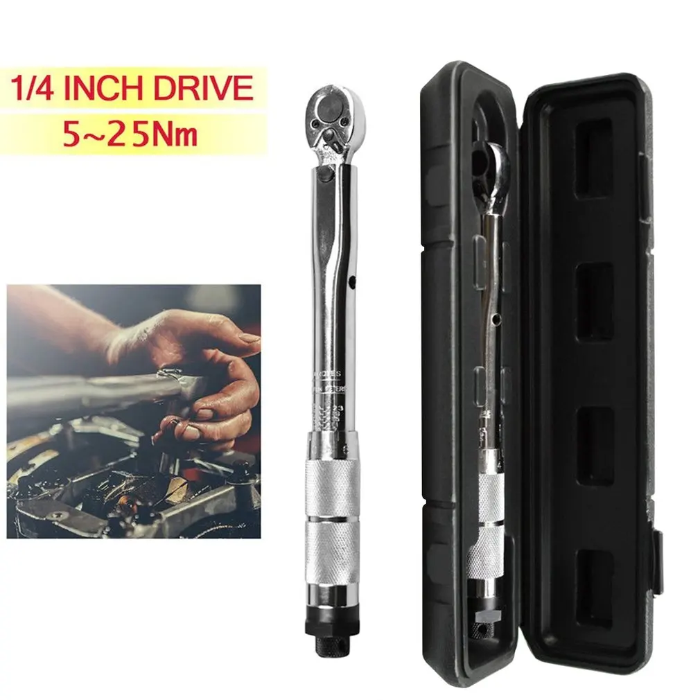 1/4 Inch 5 to 25nm Click Adjustable Torque Wrench Bicycle Repair Tools kit Set Bike Repair Tool Spanner Hand Tool
1/4 Inch 5 to 25nm Click Adjustable Torque Wrench Bicycle Repair Tools kit Set Bike Repair Tool Spanner Hand Tool