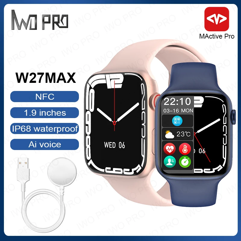 IWO PRO Original W27 MAX Smart Watch NFC Siri Series 7 Men Women IP68 waterproof Sport Smartwatch Support PK W26 Pro HW22 W37
IWO PRO Original W27 MAX Smart Watch NFC Siri Series 7 Men Women IP68 waterproof Sport Smartwatch Support PK W26 Pro HW22 W37