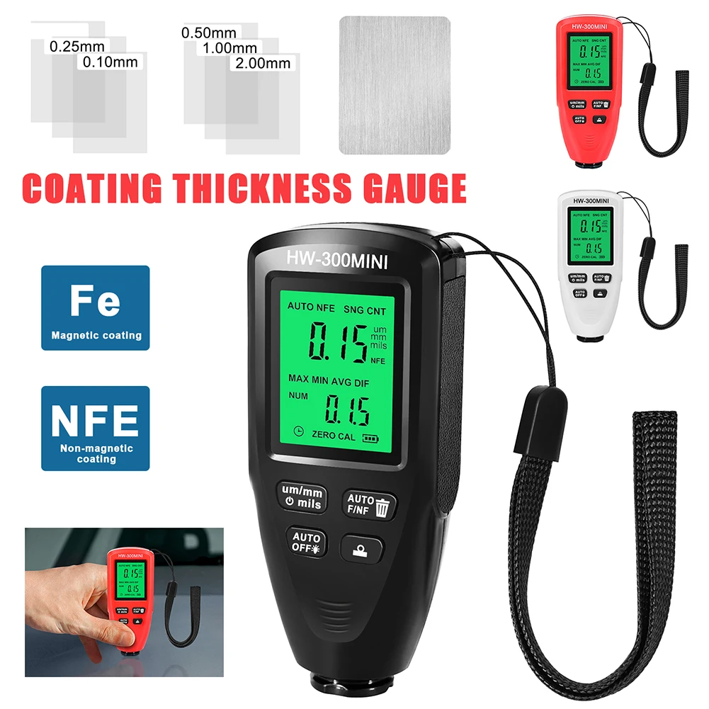 New 0-2000UM High-precision LCD Digital Automobile Film Thickness Meter Tester 0.01mm/1mil Thickness Gauge Paint Measuring Tool
New 0-2000UM High-precision LCD Digital Automobile Film Thickness Meter Tester 0.01mm/1mil Thickness Gauge Paint Measuring Tool