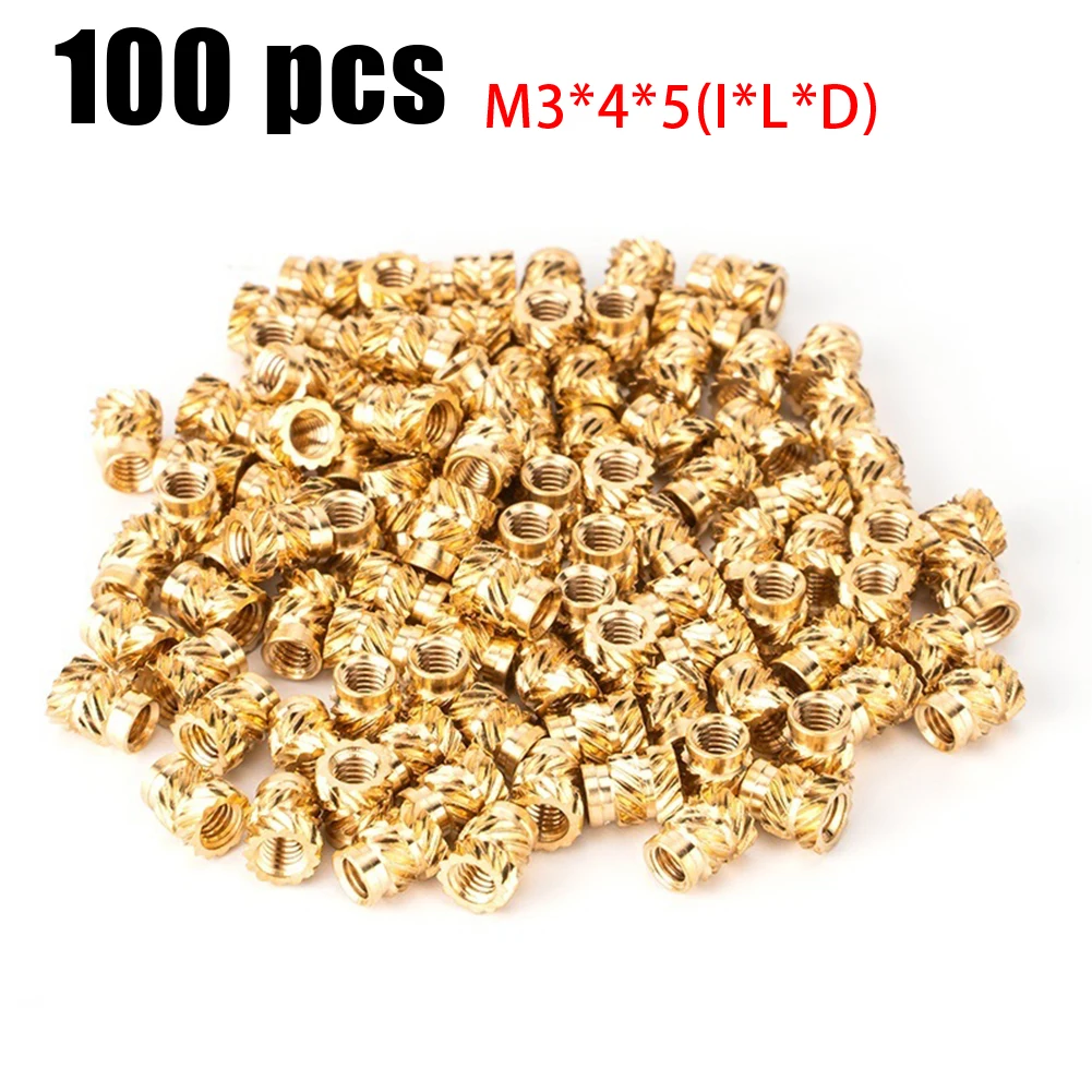 100PCS Threaded Insert Self-Clinching Knurled Nuts Brass Internal Thread Knurled M3 For 3D Printer Hardware Hot Melt Inset Nuts
100PCS Threaded Insert Self-Clinching Knurled Nuts Brass Internal Thread Knurled M3 For 3D Printer Hardware Hot Melt Inset Nuts