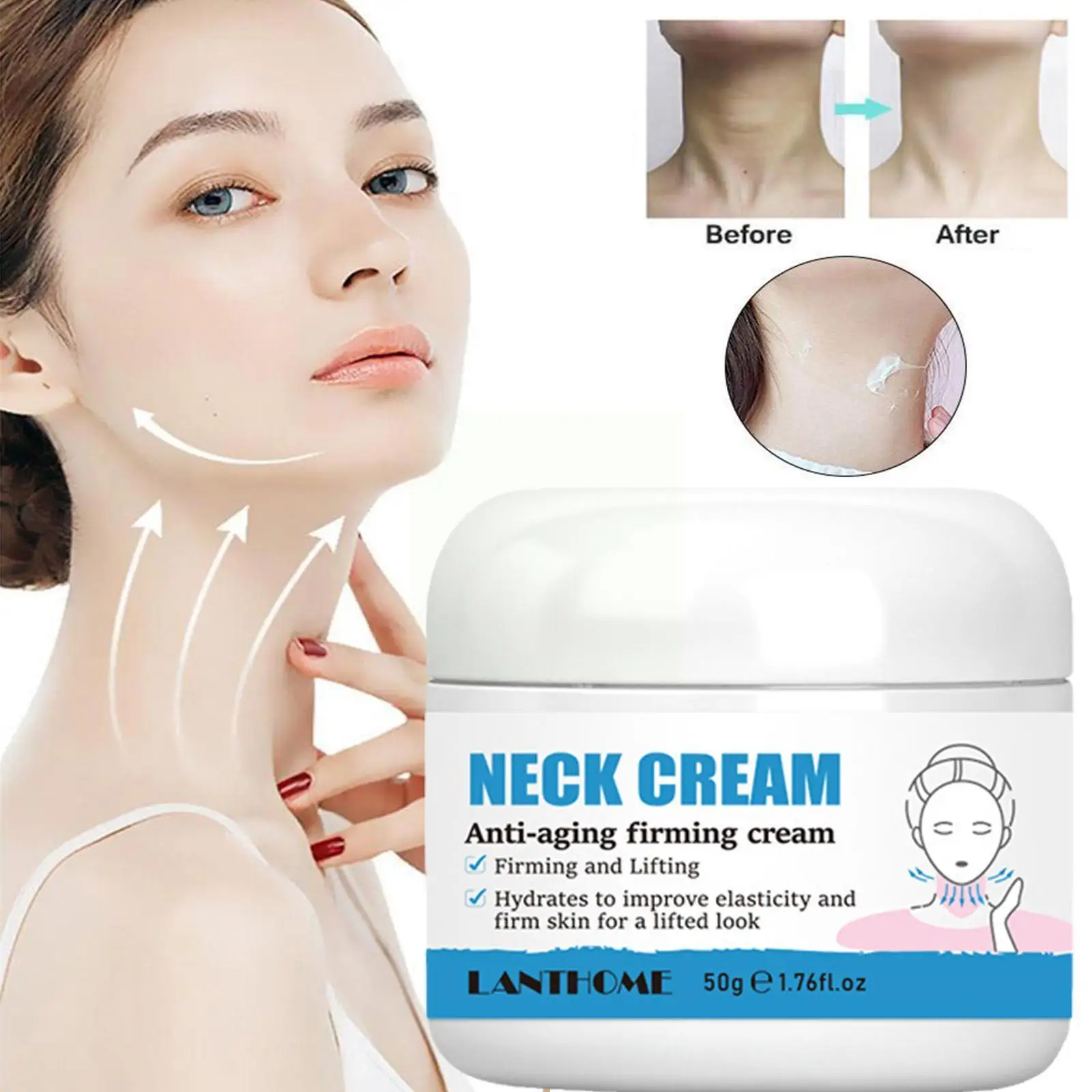 50g Neck Anti Wrinkle Remover Cream Neck Skin Care Aging Firming Neck Anti Skin Whitening Care Lifting Beauty Moisturizing Z8K8
50g Neck Anti Wrinkle Remover Cream Neck Skin Care Aging Firming Neck Anti Skin Whitening Care Lifting Beauty Moisturizing Z8K8