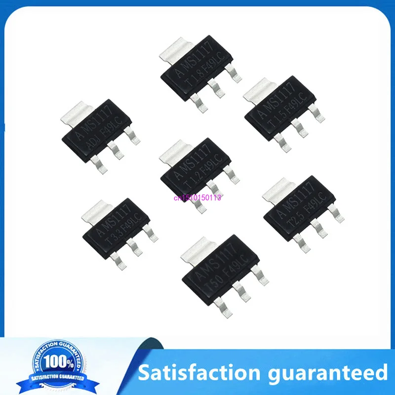 70PCS AMS1117 Voltage Regulator Kit 1.2V/1.5V/1.8V/2.5V/3.3V/5.0V/ADJ 1117 7 values Each 10PCS SOT-223
70PCS AMS1117 Voltage Regulator Kit 1.2V/1.5V/1.8V/2.5V/3.3V/5.0V/ADJ 1117 7 values Each 10PCS SOT-223