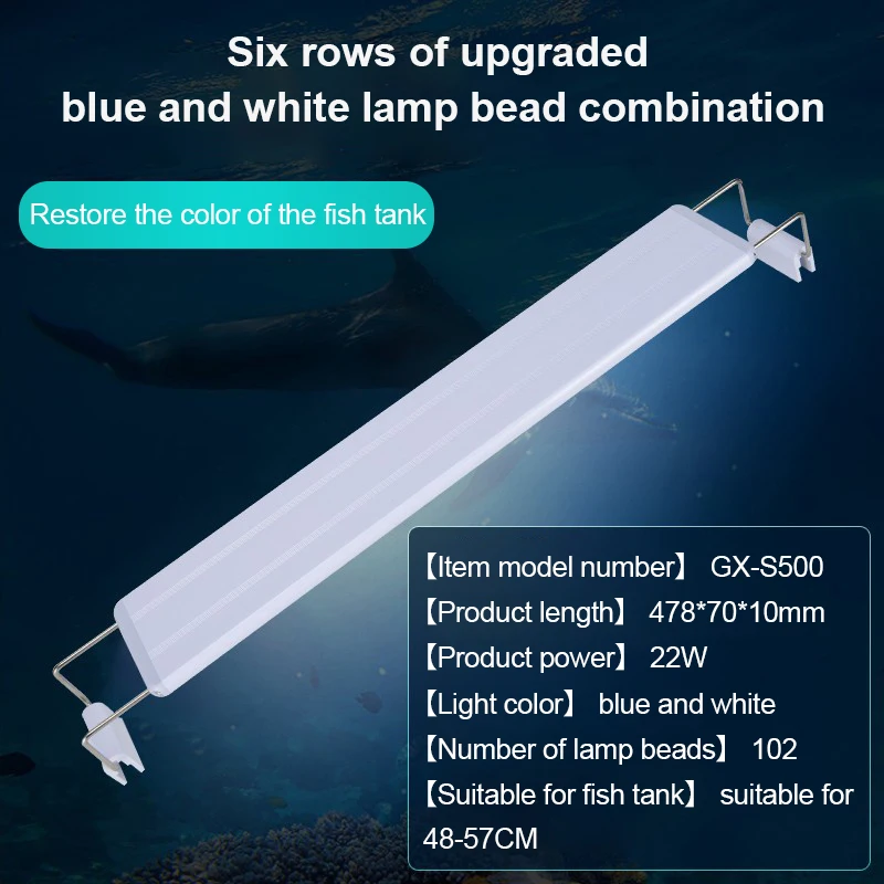 90-260V Aquarium LED Light Fish Tank Aquatic Plant landscape Grow Lighting Bright Extensible Clip Lamp 18-87cm for Fish Tank
90-260V Aquarium LED Light Fish Tank Aquatic Plant landscape Grow Lighting Bright Extensible Clip Lamp 18-87cm for Fish Tank