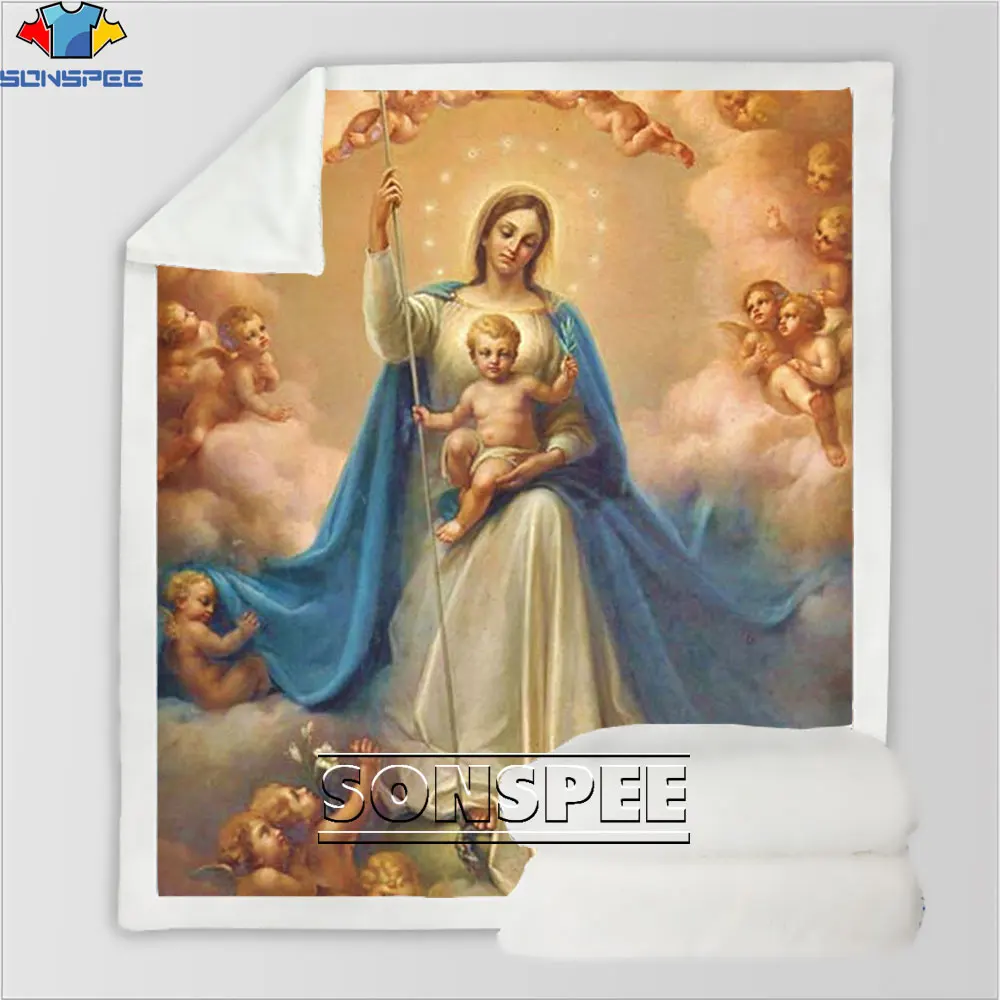 SONSPEE 3D Print Blanket Vintage Christianity Catholic Church Winter Virgin Mary Fleece Women Flannel Funny Sofa Tapestry Rug
SONSPEE 3D Print Blanket Vintage Christianity Catholic Church Winter Virgin Mary Fleece Women Flannel Funny Sofa Tapestry Rug