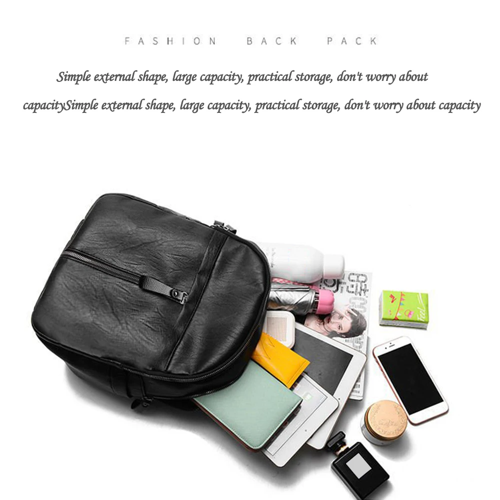Zipper Popular Large Knapsacks Backpacks Color Capacity Rucksack Leather Student Solid Women Shoulder Travel
Zipper Popular Large Knapsacks Backpacks Color Capacity Rucksack Leather Student Solid Women Shoulder Travel