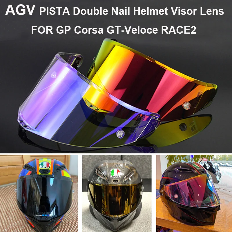Casco AGV PISTA RACE2 Double Nail Full Face Helmet Visor Lens AGV PISTA GP CORSA GT Veloce Anti-UV Capacete De Moto Accessories
Casco AGV PISTA RACE2 Double Nail Full Face Helmet Visor Lens AGV PISTA GP CORSA GT Veloce Anti-UV Capacete De Moto Accessories