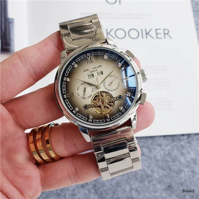 Top AAA Watches For Mens Luxury Multifunction Full Steel Automatic Mechanical Tourbillon watch High Qulaity AAA Clock
Top AAA Watches For Mens Luxury Multifunction Full Steel Automatic Mechanical Tourbillon watch High Qulaity AAA Clock