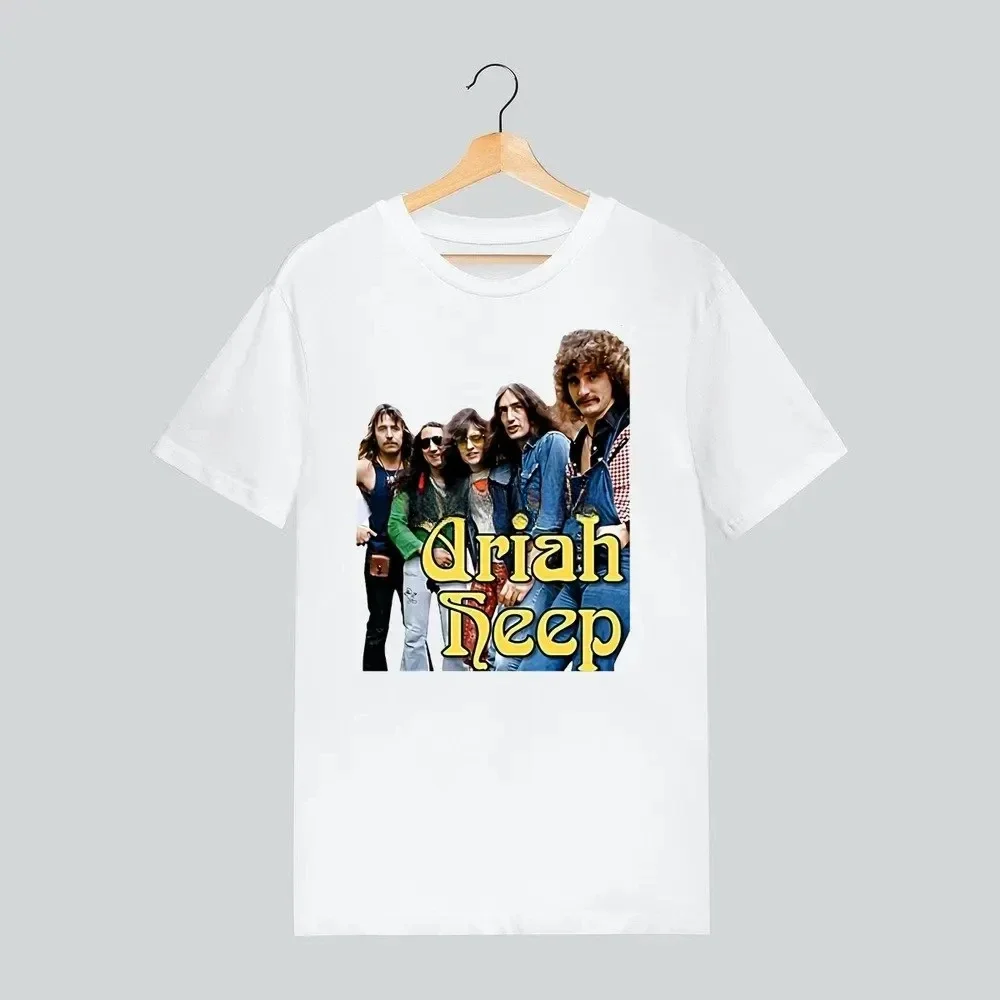 Мужская футболка с коротким рукавом Uriah Heep Band белая дизайнерская размеров S M L 234Xl