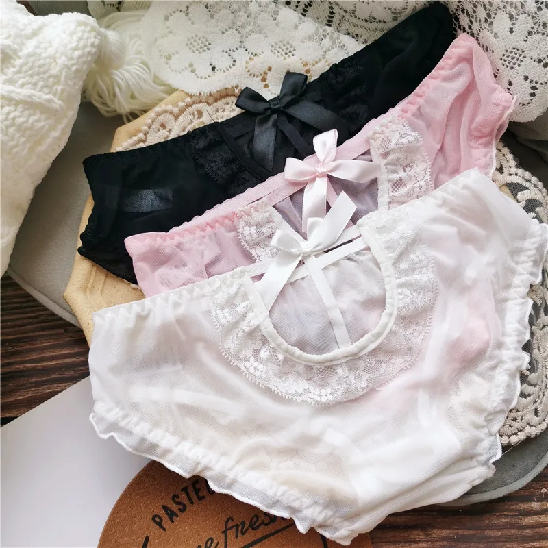 Cute and Sexy Mesh Back Hollow Bow Female Lace Low Waist Women's Panties Lolita College Style Perspective Dress Underwear Print
Cute and Sexy Mesh Back Hollow Bow Female Lace Low Waist Women's Panties Lolita College Style Perspective Dress Underwear Print