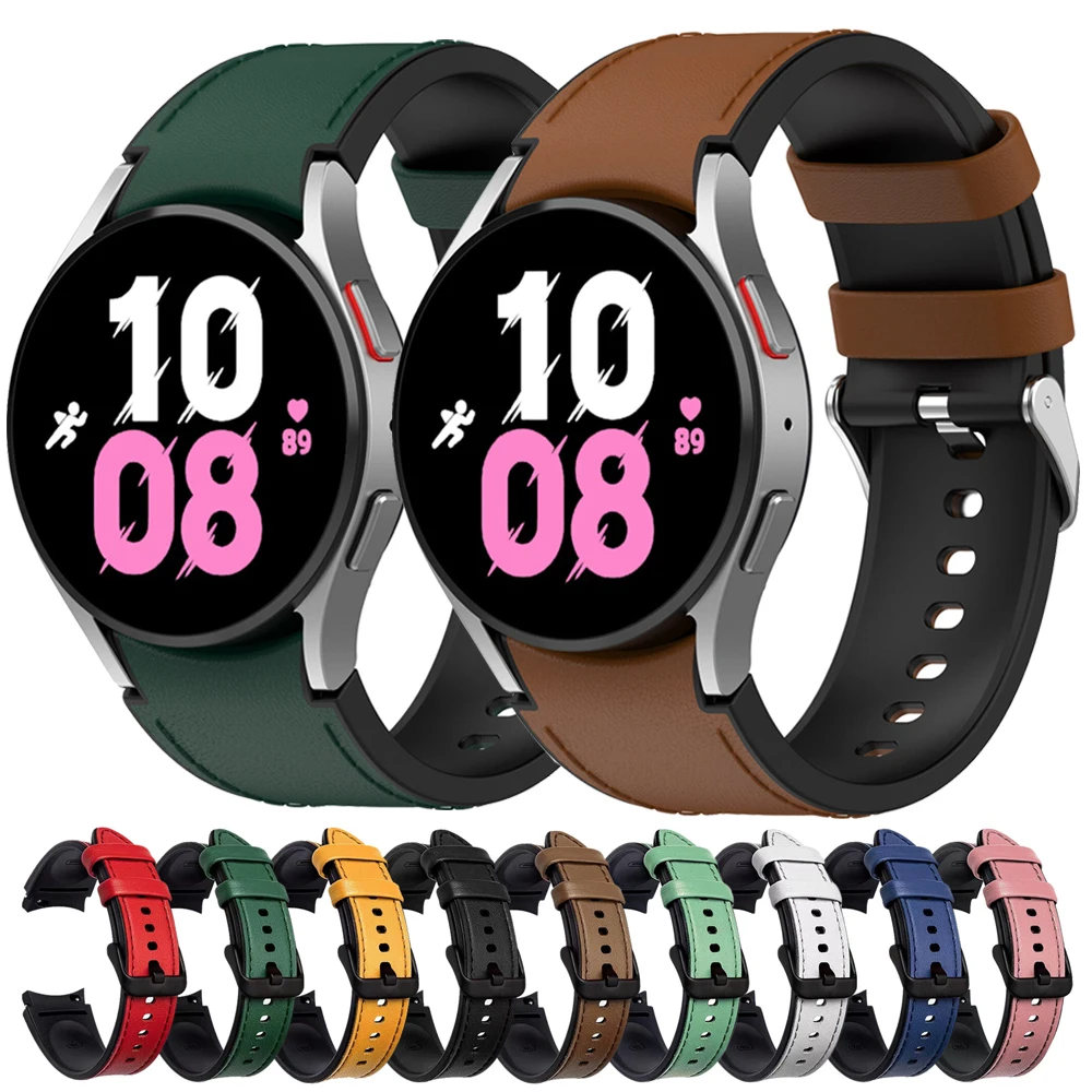 20mm Silicone Leather Watch Strap for Samsung Watch 4 5 40mm 44mm Bracelet for Samsung Galaxy Watch 5 Pro Classic 42mm 46mm Band
20mm Silicone Leather Watch Strap for Samsung Watch 4 5 40mm 44mm Bracelet for Samsung Galaxy Watch 5 Pro Classic 42mm 46mm Band