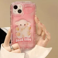 J95 Fall Prevention Cushion Type For IPhone 11 12 13 14 Pro Max 6 6s 7 8 Plus X XR XS Max 12 Mini Case DIY Soft TPU Cover