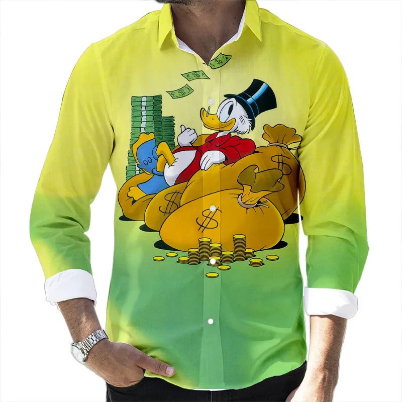 Funny Men's Shirts 2022 Donald Duck Print Unisex Fall Long Sleeve Cute Disney Cartoon Casual Button Men's Top
Funny Men's Shirts 2022 Donald Duck Print Unisex Fall Long Sleeve Cute Disney Cartoon Casual Button Men's Top