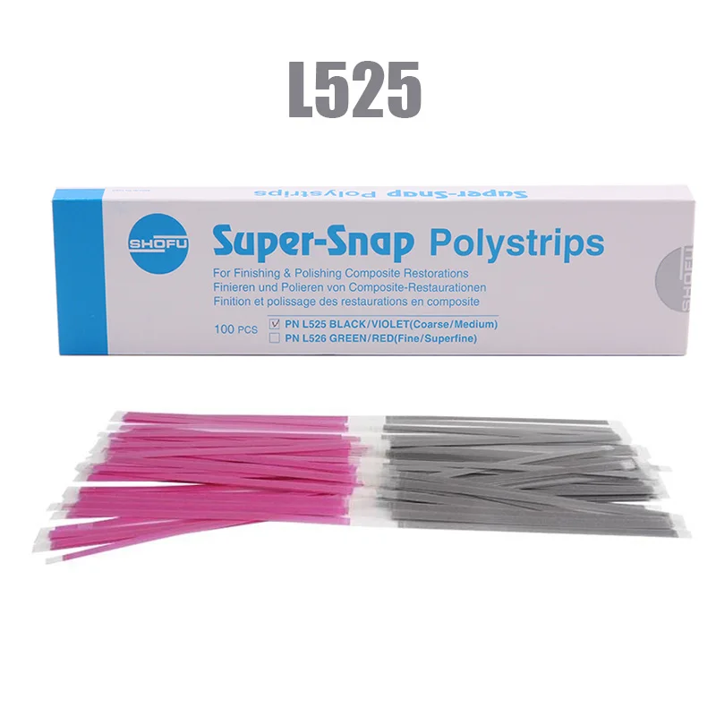Original SHOFU Dental Polishing Strips L525 Resin Tooth Interdental Sanding Grinding Teeth Whitening Dental Lab Tools 100Pcs/Box
Original SHOFU Dental Polishing Strips L525 Resin Tooth Interdental Sanding Grinding Teeth Whitening Dental Lab Tools 100Pcs/Box