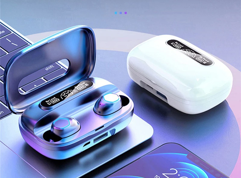 Bluetooth 5.2 Earphone Wireless Headphones In-Ear Earbuds Waterproof Stereo Sports Mini Headset HD Mic With Charging Box
Bluetooth 5.2 Earphone Wireless Headphones In-Ear Earbuds Waterproof Stereo Sports Mini Headset HD Mic With Charging Box