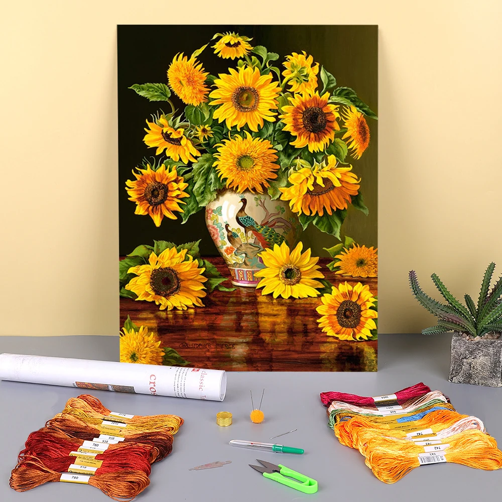 Flower Rose Printed Canvas 11CT Cross Stitch Complete Kit DIY Embroidery DMC Threads Sewing Painting Handicraft Mulina
Flower Rose Printed Canvas 11CT Cross Stitch Complete Kit DIY Embroidery DMC Threads Sewing Painting Handicraft Mulina