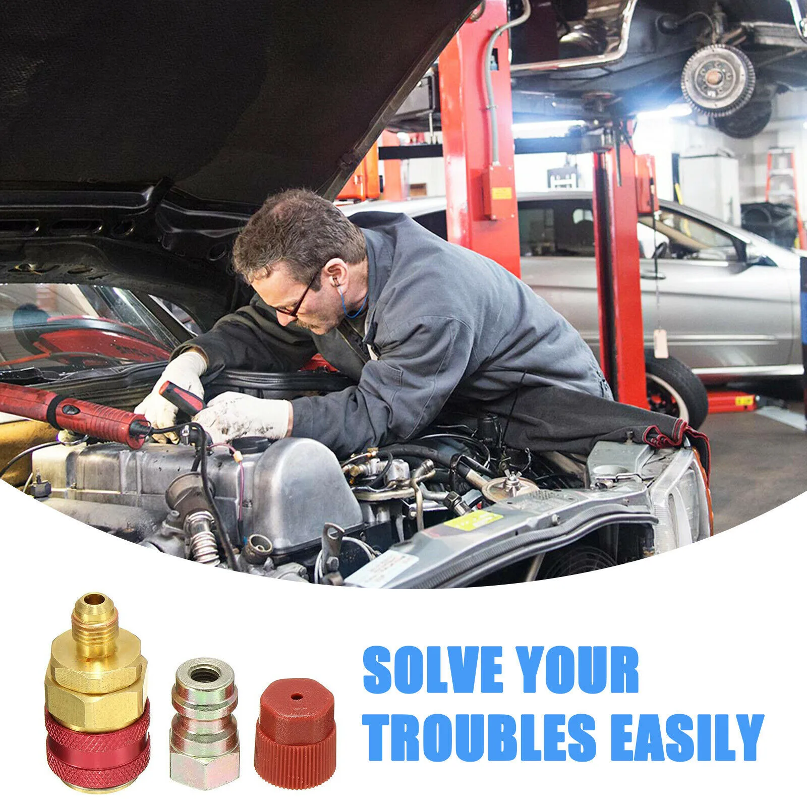 1PC Quick Coupler Adapters With Cap Car Air-Conditioning Fitting Red High Side Extension R134A A/C Hoses Car Accessories
1PC Quick Coupler Adapters With Cap Car Air-Conditioning Fitting Red High Side Extension R134A A/C Hoses Car Accessories