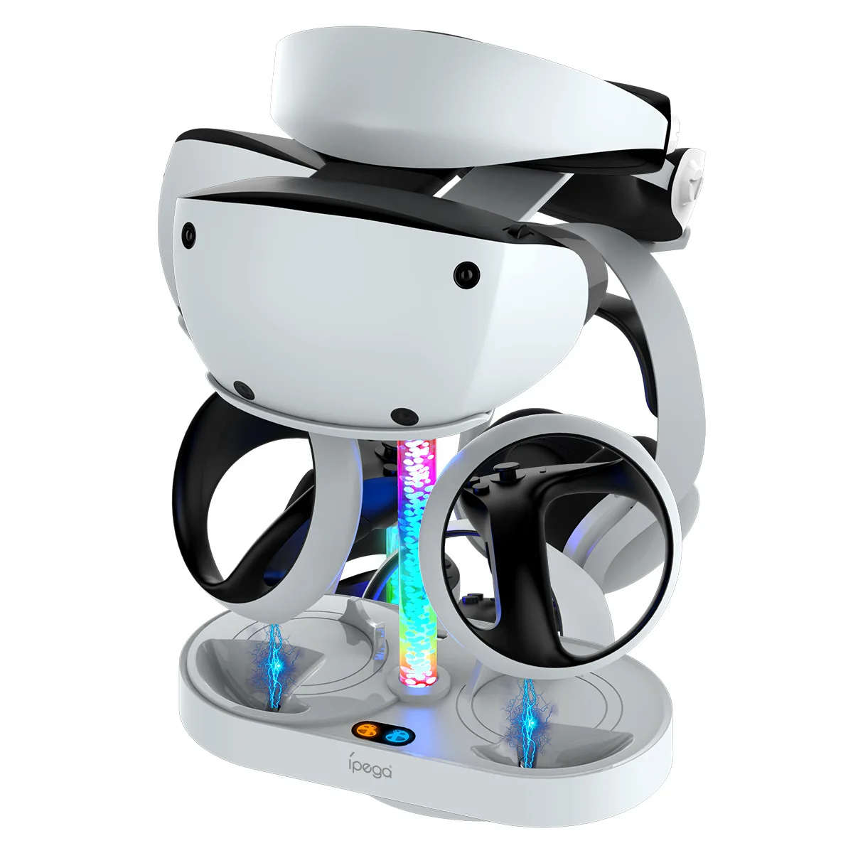 For PS VR2 Dual Controller Magnetic Charging Base With Indicator Light Charging Dock With RGB Light VR Headset Display Stand
For PS VR2 Dual Controller Magnetic Charging Base With Indicator Light Charging Dock With RGB Light VR Headset Display Stand