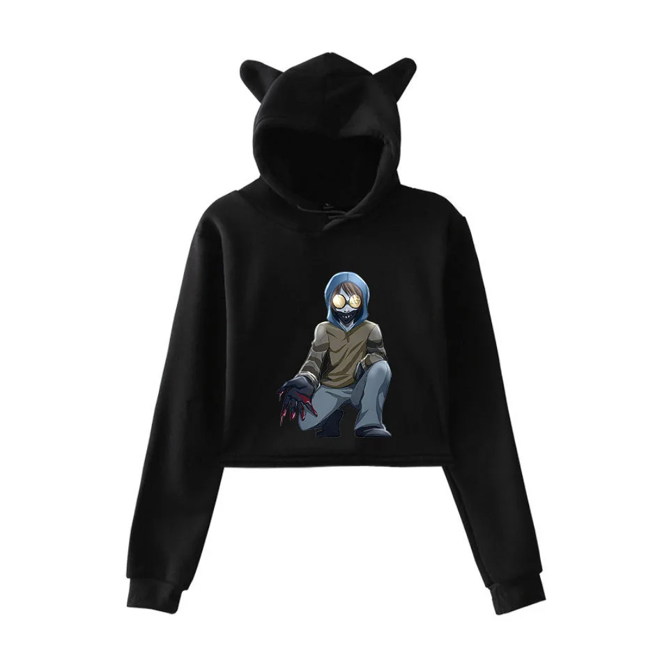 Creepypasta Crop Top Hoodie for Teen Girls Streetwear Hip Hop Kawaii Cat Ear Harajuku Cropped Sweatshirt Pullover Tops
Creepypasta Crop Top Hoodie for Teen Girls Streetwear Hip Hop Kawaii Cat Ear Harajuku Cropped Sweatshirt Pullover Tops