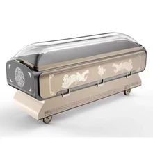 Crystal Coffin Portable Ice Coffin Freeze Storage Coffin Ice Bed Ice Machine Purple Gold Coffin