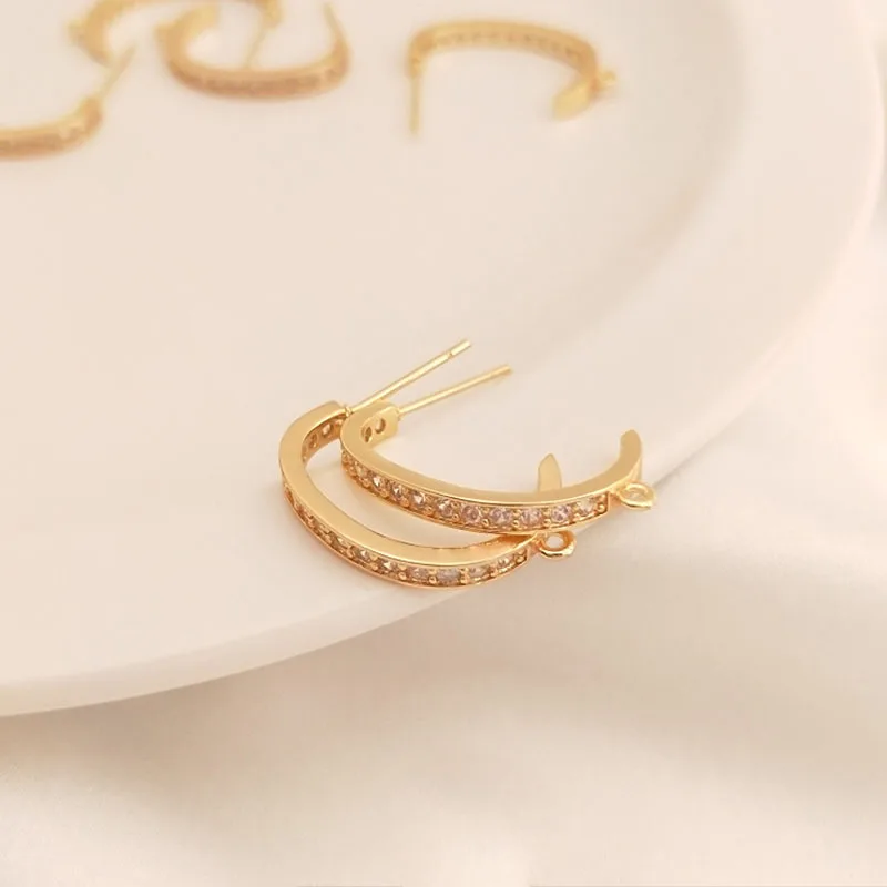 Trendy Simple Golden Inlaid With Zircon Earrings For Women Girl Circle Round Minimalist Earrings Party NEW C-shape Jewelry Gifts
Trendy Simple Golden Inlaid With Zircon Earrings For Women Girl Circle Round Minimalist Earrings Party NEW C-shape Jewelry Gifts